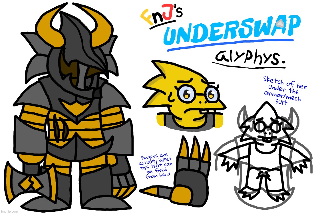 "The Monster of Monsters"... is the introverted nerd Alphys. Most monsters don't need to know that, though! | image tagged in drawing-76 sketchpad jpeg | made w/ Imgflip meme maker