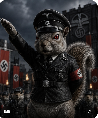 nazi squirrel Blank Meme Template