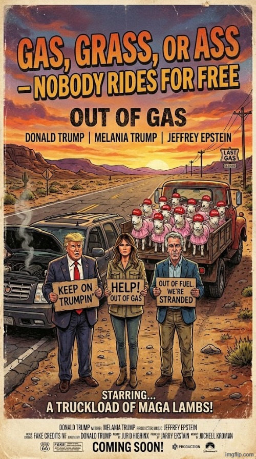 Nobody Rides for Free | image tagged in gas prices,donald trump,melania trump,jeffrey epstein,make america great again,political meme | made w/ Imgflip meme maker