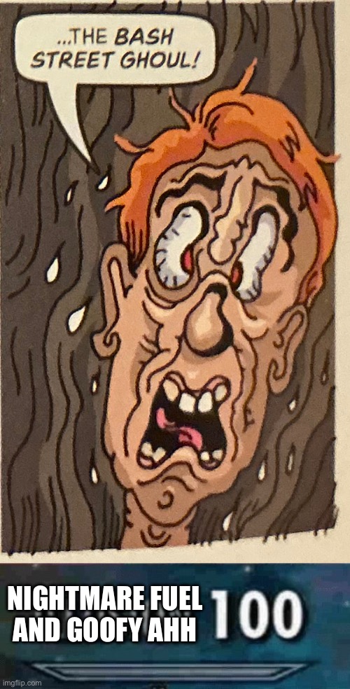 Talking about this weirdo again, he’s gonna haunt my nightmares… | NIGHTMARE FUEL AND GOOFY AHH | image tagged in illusion 100,the beano annual 2021,beano,goofy ahh,nightmare fuel,wtf is that | made w/ Imgflip meme maker