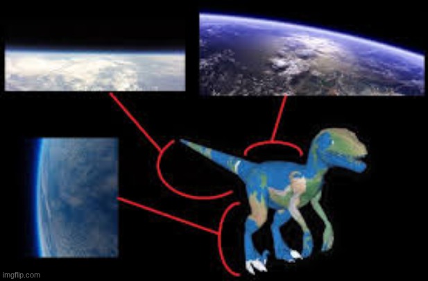 both sides are wrong, the earth is a dinosaur | made w/ Imgflip meme maker