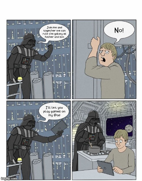 Join Me Luke | image tagged in star wars | made w/ Imgflip meme maker