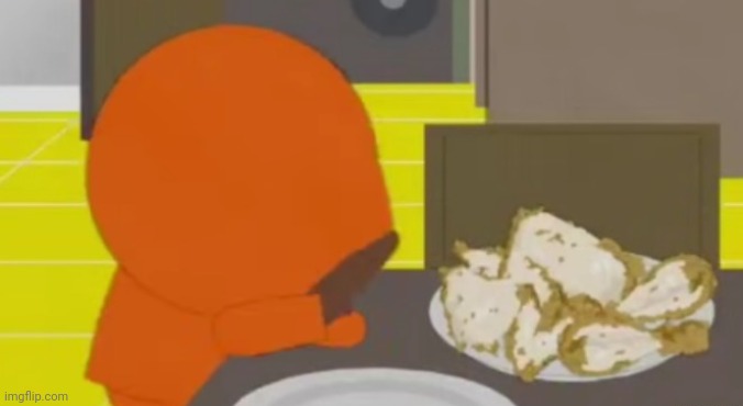 Kenny Crying Over Skinned Fried Chicken | image tagged in kenny crying over skinned fried chicken | made w/ Imgflip meme maker