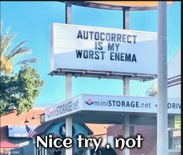Excuses , excuses | Nice try , not | image tagged in excuses excuses | made w/ Imgflip meme maker