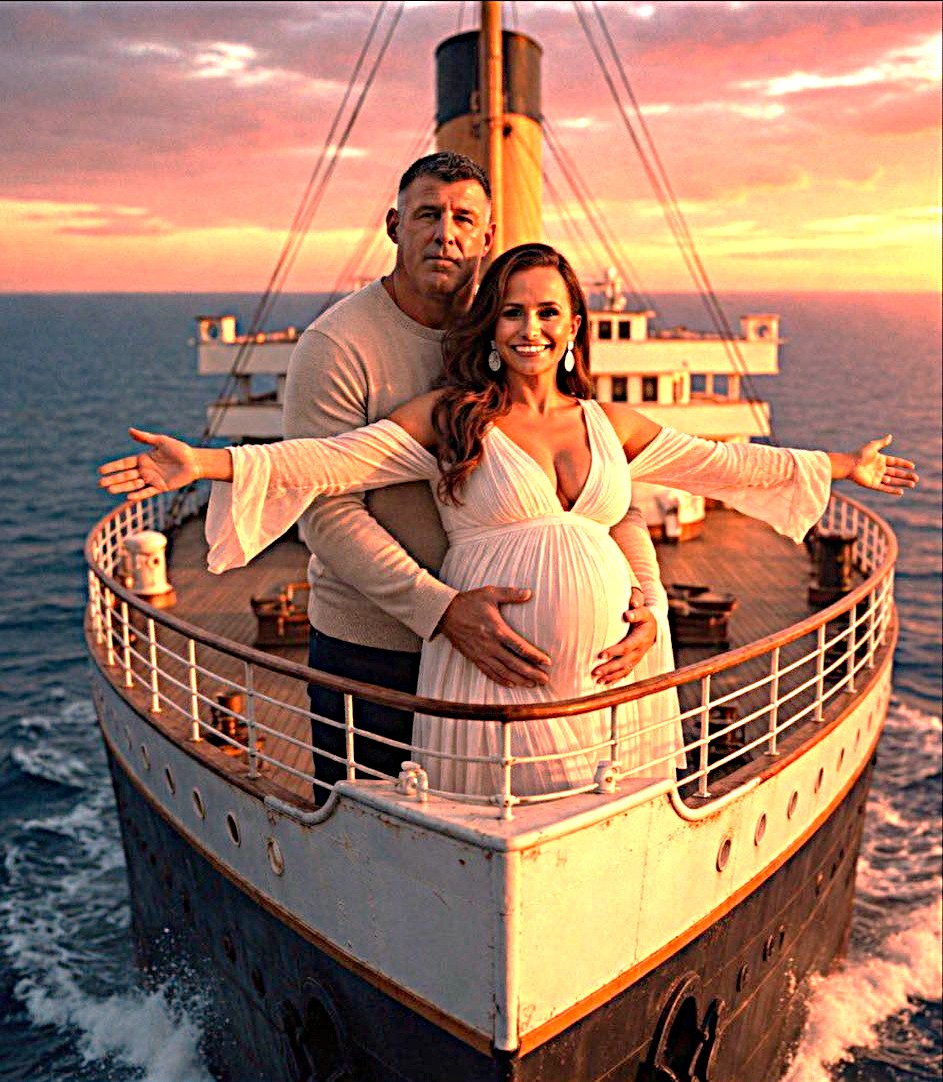 Mike Vrabel and Dianna Russini on their love boat Blank Meme Template