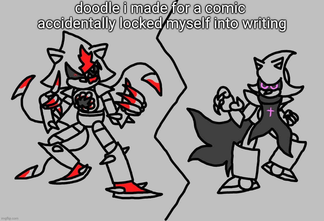 guh | doodle i made for a comic  accidentally locked myself into writing | image tagged in drawing-77 sketchpad jpeg | made w/ Imgflip meme maker