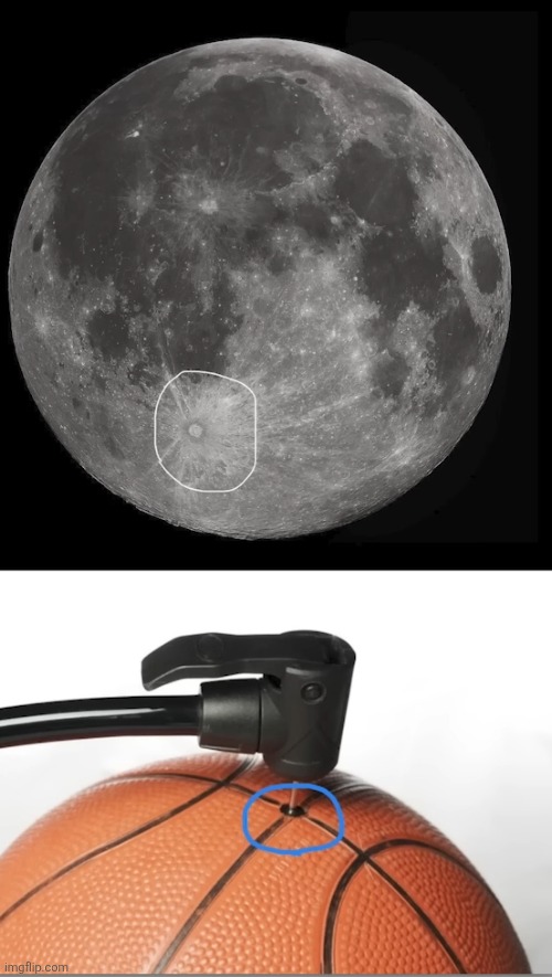 guys I have a theory | image tagged in guys i have a theory,moon,basketball,hole,similar,inflation | made w/ Imgflip meme maker