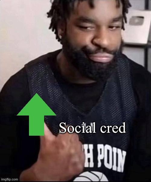 Social cred | image tagged in social credit | made w/ Imgflip meme maker