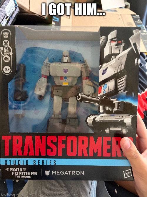 LOOK WHO I GOT FOR MY B-DAY TODAY!! | I got him… | image tagged in transformers,toy,hasbro | made w/ Imgflip meme maker