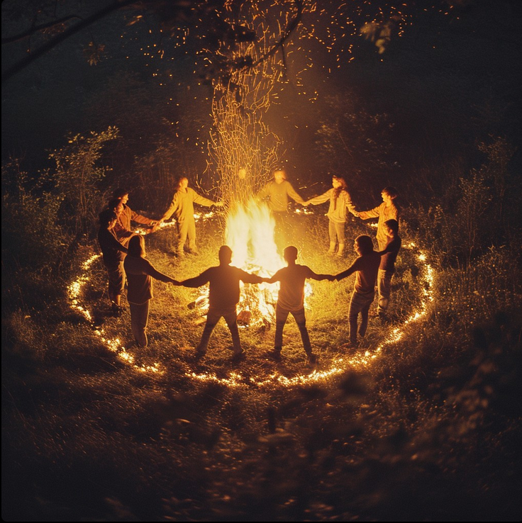 Campfire Dance Blank Meme Template