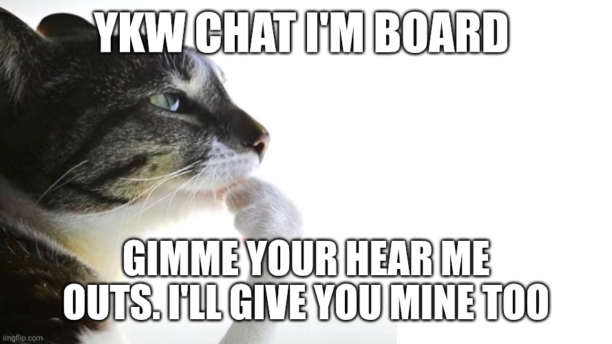 Imma get canceled over kine but idgaf | Ykw chat I'm board; Gimme your hear me outs. I'll give you mine too | image tagged in thinker | made w/ Imgflip meme maker