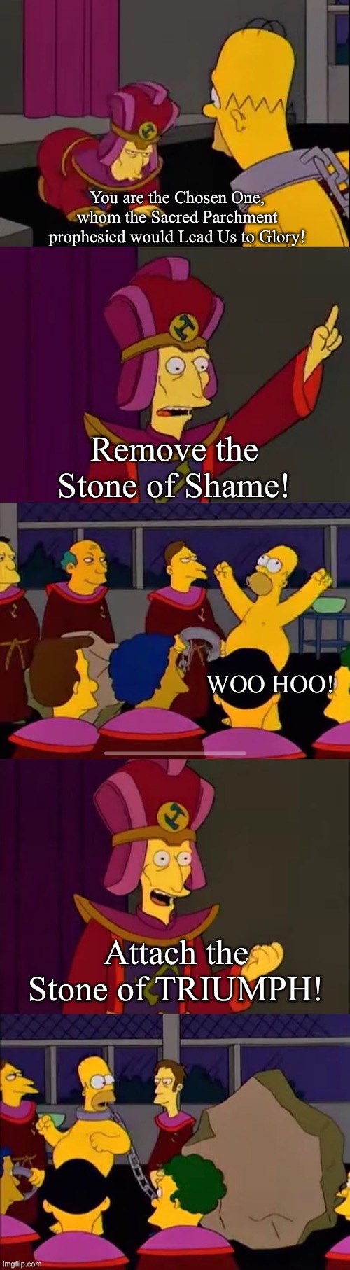 Attach the Stone of Triumph (Permanent Text) Blank Meme Template