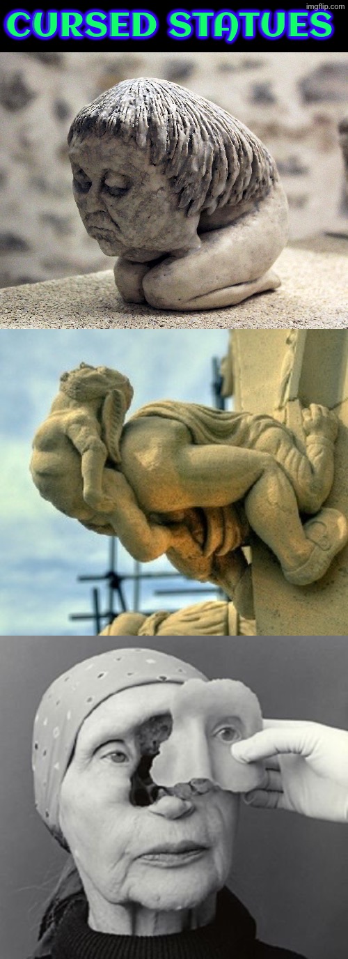 Cursed Statues | Cursed Statues | image tagged in cursed images,statues,unsee juice,drink bleach,dude wtf,what a terrible day to have eyes | made w/ Imgflip meme maker