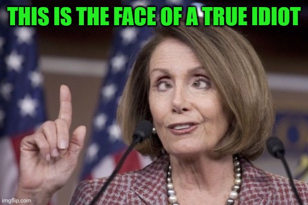 Nancy pelosi | This is the face of a true idiot | image tagged in nancy pelosi | made w/ Imgflip meme maker