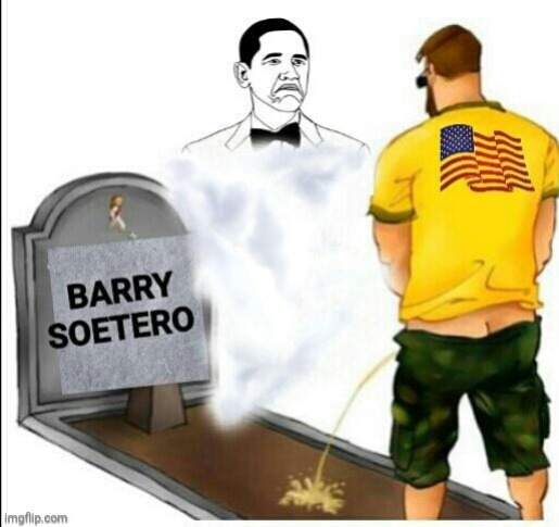 Patriot pays respects to Dingle Barry | image tagged in patriot pays respects to dingle barry | made w/ Imgflip meme maker