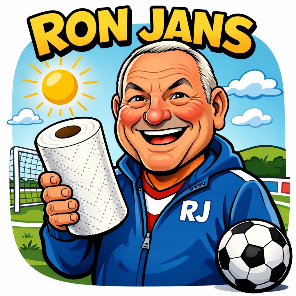 ron jans with keukenrol in his hand Blank Meme Template