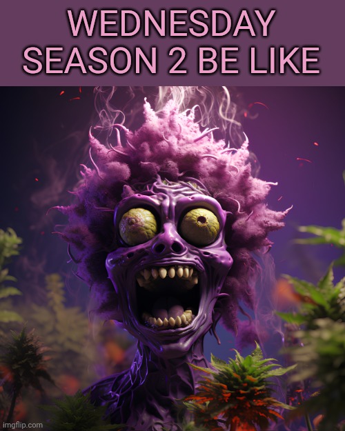 Smoke Up Johnny | Wednesday season 2 be like | image tagged in smoke up johnny | made w/ Imgflip meme maker