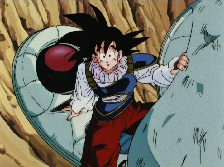Goku arriving on Earth Blank Meme Template