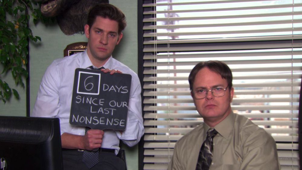 Jim Halpert and Dwight Schrute Sign Blank Meme Template