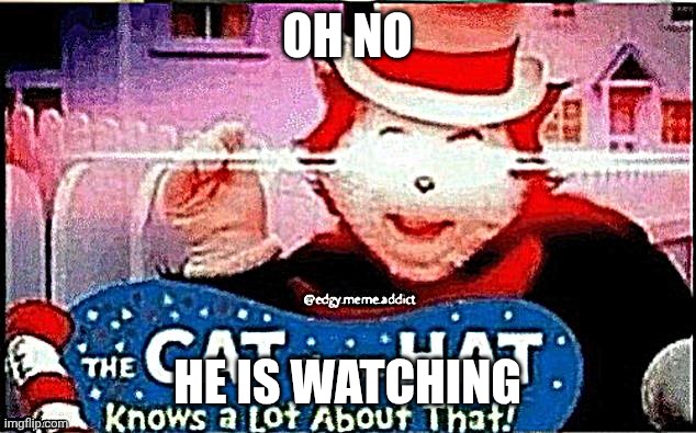 60rw0k.jpg | Oh no; He is watching | image tagged in 60rw0k jpg | made w/ Imgflip meme maker