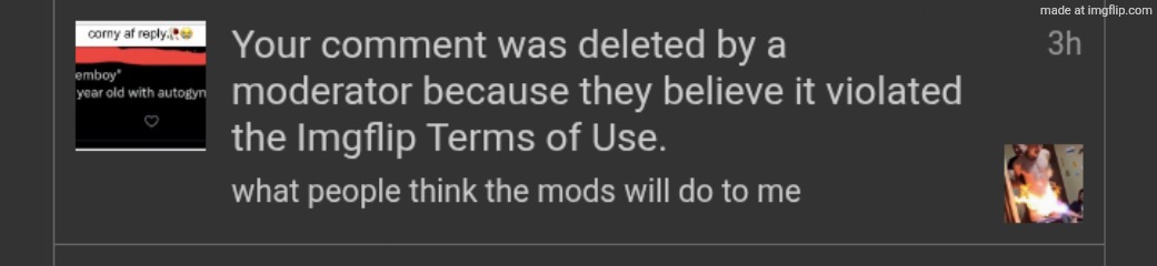 Mods got offended | made w/ Imgflip meme maker