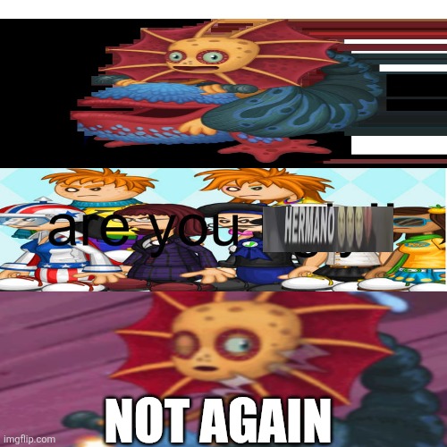 IM NOT HERMANO | Not again | image tagged in ruin this fill in meme 34 | made w/ Imgflip meme maker