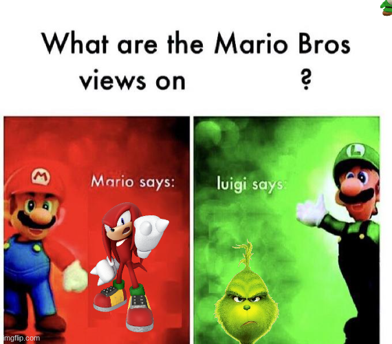 red vs green Blank Meme Template
