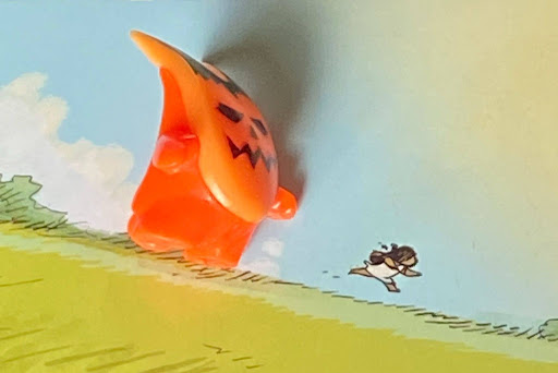 Running away from creature Blank Meme Template