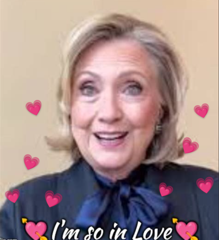 Hillary Heart Throb I'm in Love Blank Meme Template
