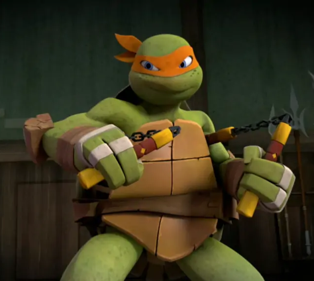 Michelangelo/Mikey (TMNT 2012) Blank Meme Template