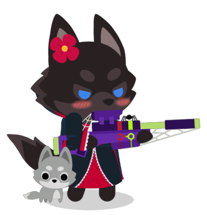 Rosie Wolfhead with a Spider Gun Blank Meme Template