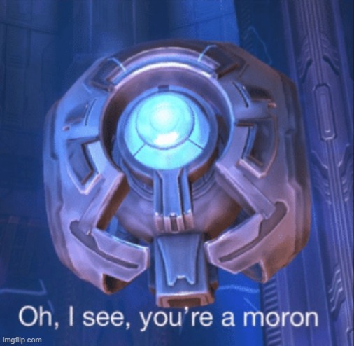 i literally have nothing else to post so ima repost random meme templates until i hit a thousand points | image tagged in i see you re a moron | made w/ Imgflip meme maker