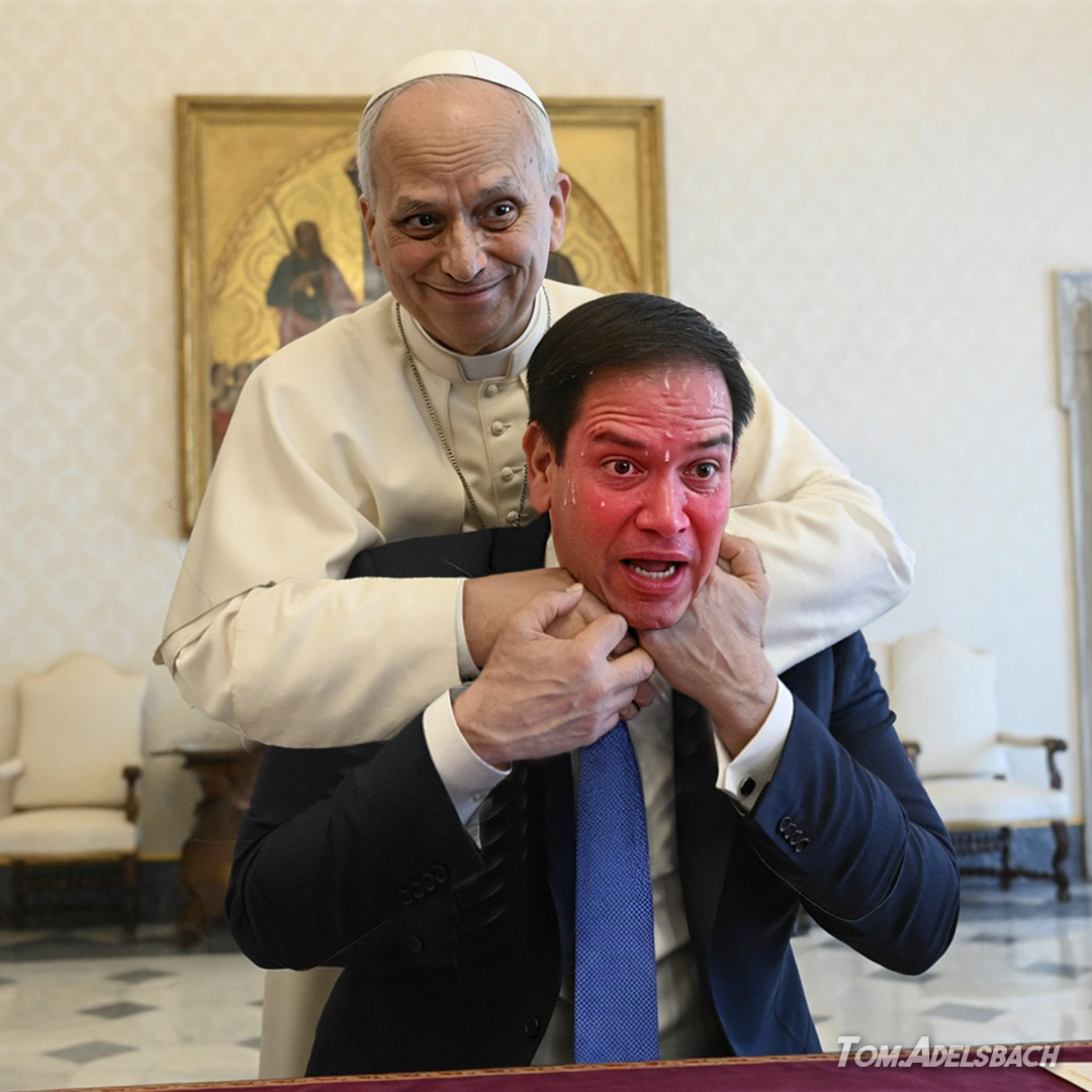Pope Leo Marco Rubio Blank Meme Template