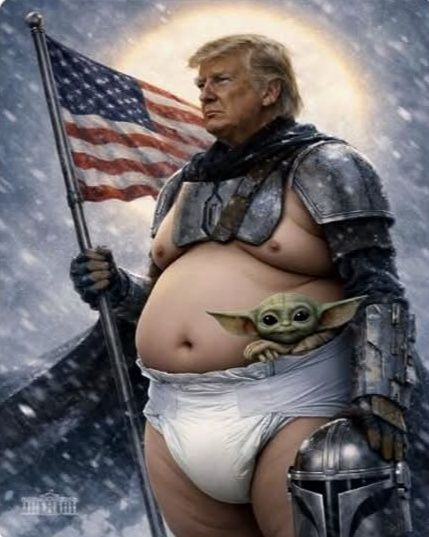 Trump Mandalorian disgusting Blank Meme Template