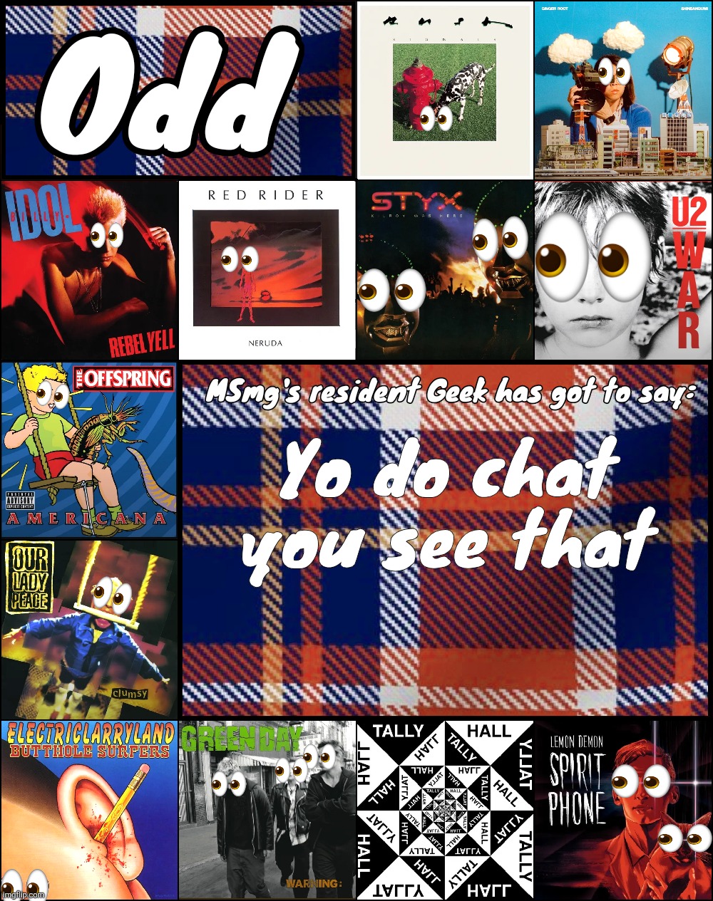 This took like a solid 10 minutes out of my day. It was funnier in my head | Yo do chat you see that | image tagged in odd's album announcement template,observing | made w/ Imgflip meme maker