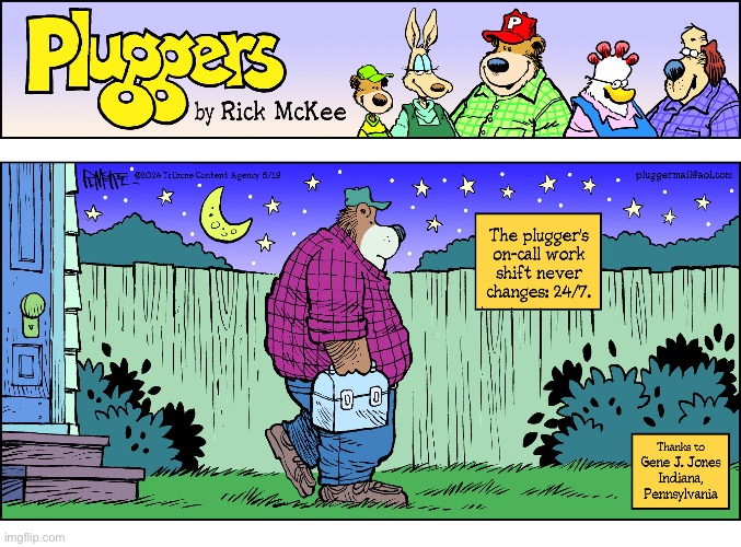Pluggers | image tagged in comics,pluggers,on call,work,never changes,24 7 | made w/ Imgflip meme maker