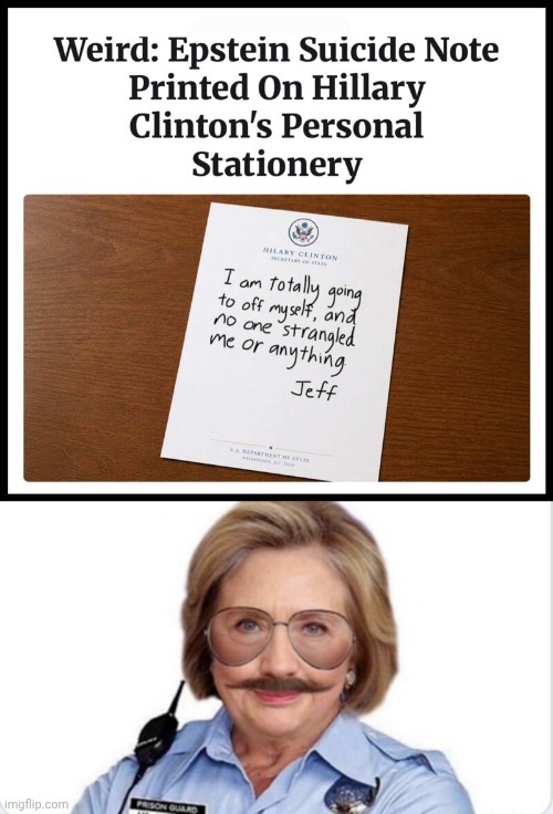 Epstein Suicide Letter Blank Meme Template
