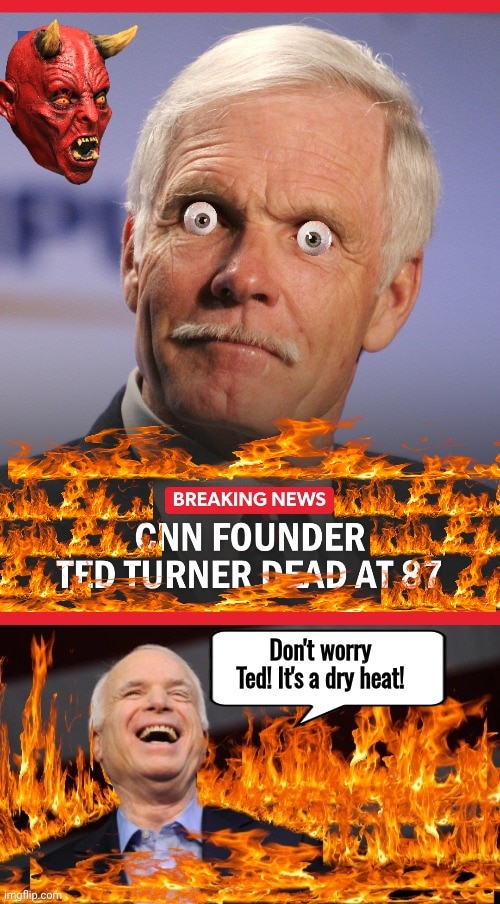 Ted Turner in Hell Blank Meme Template