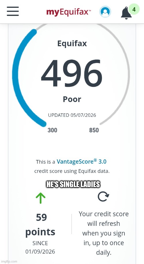 DATING - CREDIT SCORES | HE'S SINGLE LADIES | image tagged in dating,credit scores,men,he's single ladies,you know you wanna get with this,come and get it | made w/ Imgflip meme maker