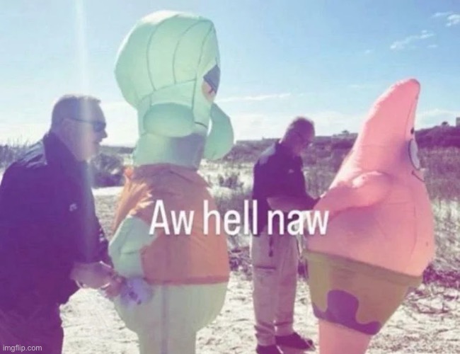 image tagged in aw hell naw | made w/ Imgflip meme maker
