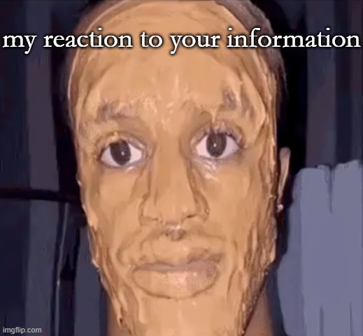should i make this a template or smth | my reaction to your information | made w/ Imgflip meme maker