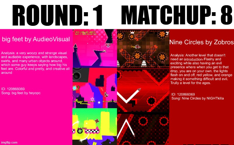 (ISpyTheWin) Round 8: Urban Lightshow vs. Evil Lightshow | Round: 1; Matchup: 8 | made w/ Imgflip meme maker