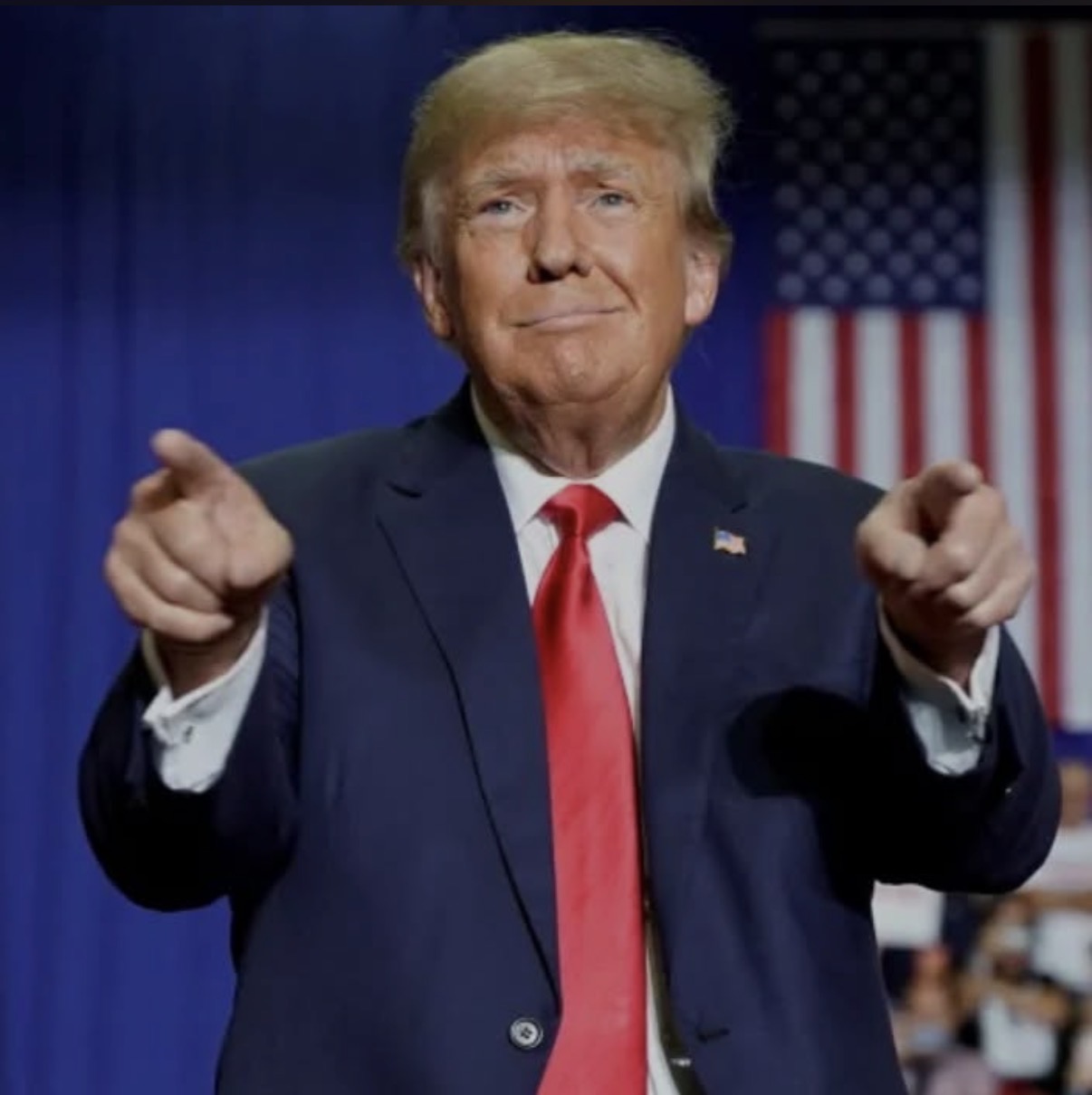 Trump pointing Blank Meme Template