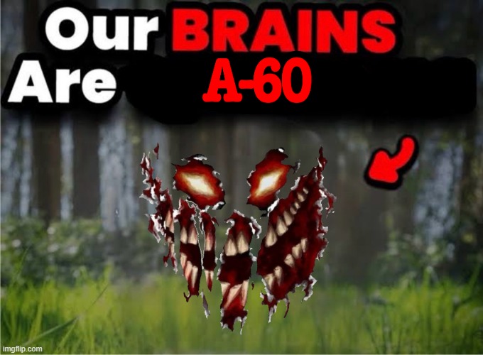 OUR BRAINS ARE A-60 | image tagged in our brains are a-60 | made w/ Imgflip meme maker