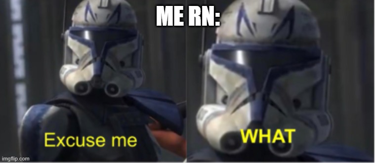 Feel free to use this image as a comment! | Me rn: | image tagged in excuse me what | made w/ Imgflip meme maker