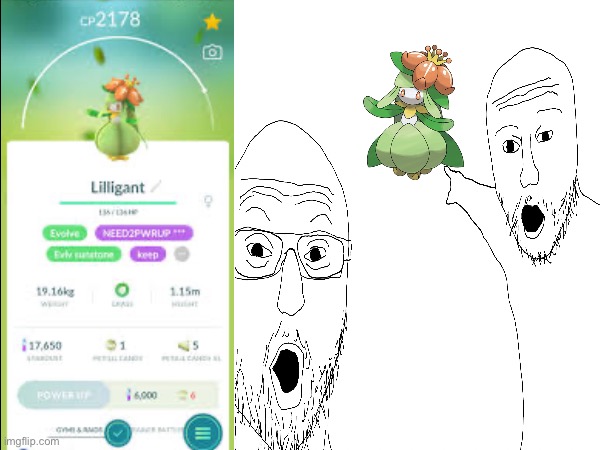 Lilligant in my Pokemon go Pokédex | image tagged in memes,pokemon | made w/ Imgflip meme maker