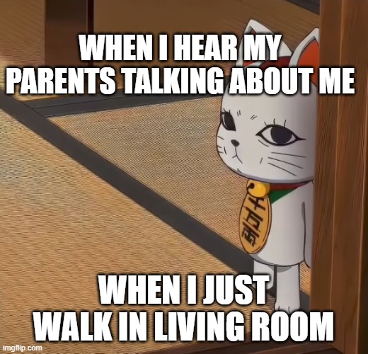 Turbo Granny stare | when i hear my parents talking about me; when i just walk in living room | image tagged in turbo granny stare | made w/ Imgflip meme maker