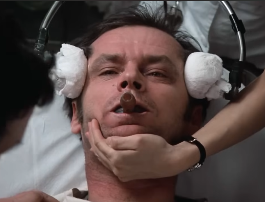 High Quality One Flew Over The Cuckoo's Nest - shock therapy Blank Meme Template