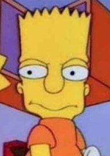 Bart's Scared Front Face Blank Meme Template