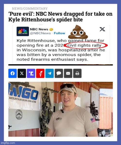 The B in NBC stands for bullshit | image tagged in nbc,liars,kyle rittenhouse | made w/ Imgflip meme maker